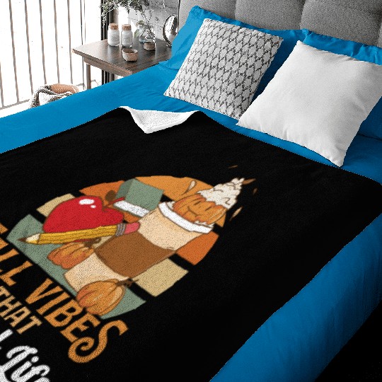 Fall Vibes That Preschool Life Pre K Teacher Baby Blankets