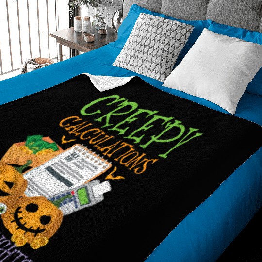 Creepy Calculations Financial Frights Halloween Baby Blankets