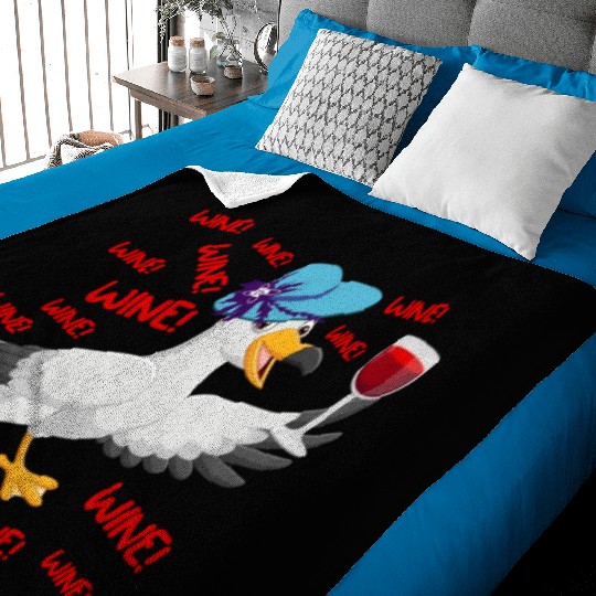 Seagull Baby Blankets Wine Lover North German Seagulls