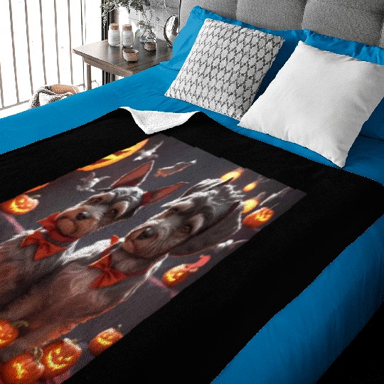 Schnauzer Hallooween Spooktacular Baby Blankets
