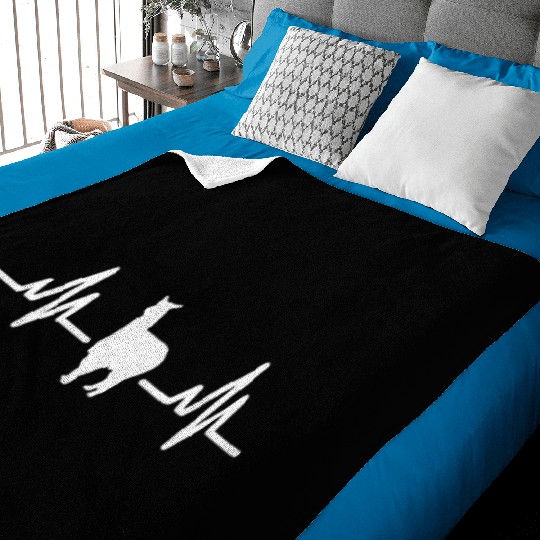 Alpaca Heartbeat Line Baby Blankets