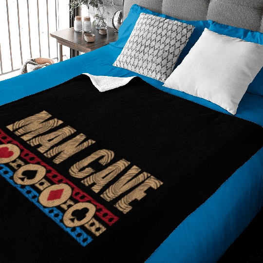 Cribbage Man Cave Loves Board Game Tournament Baby Blankets