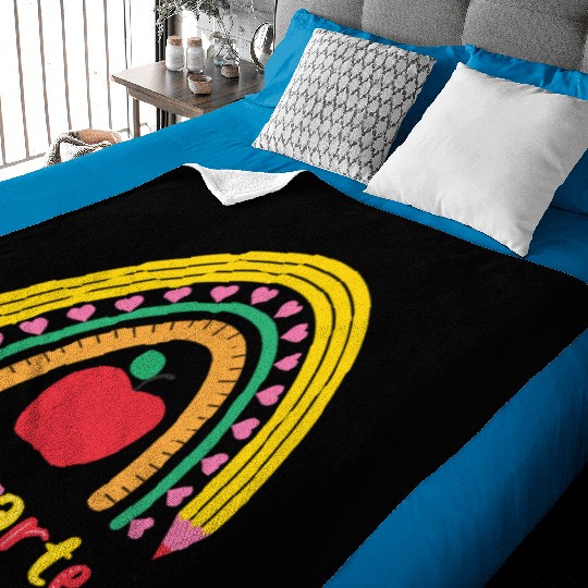 Kindergarten Rainbow Girls Kids Teacher Team Baby Blankets
