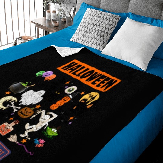 Halloween trick ot treat Baby Blankets