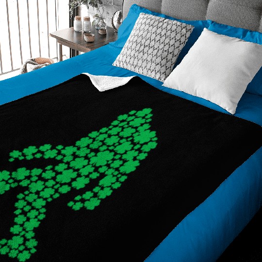 Clover Bigfoot St Patrick's Day Boys Shamrock Baby Blankets
