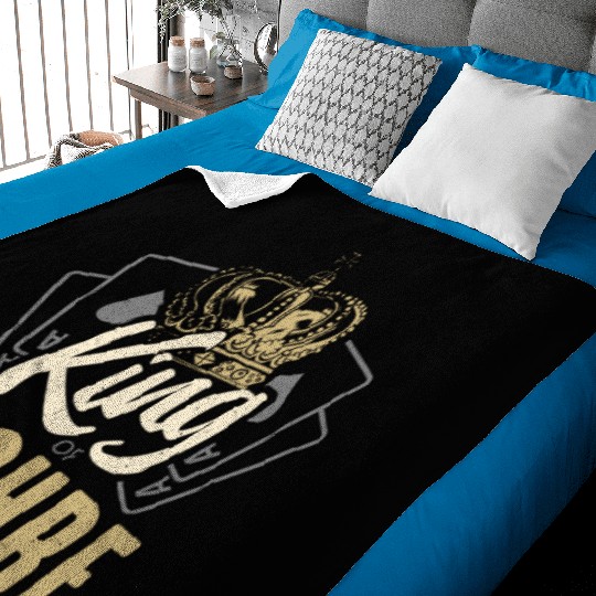 Euchre King Of Euchre Board Game Playing Cards Baby Blankets