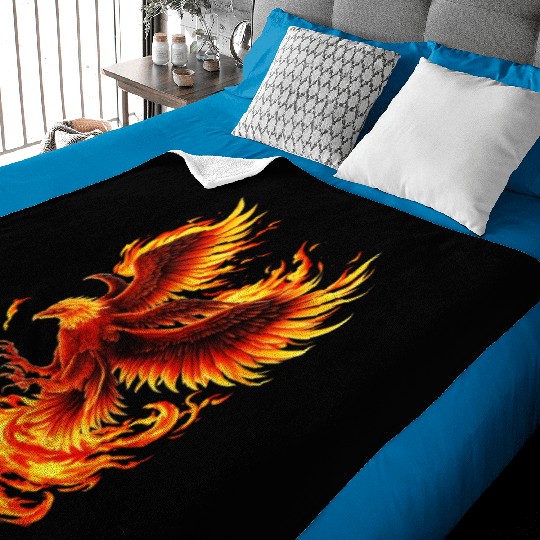 Phoenix Bird Baby Blankets