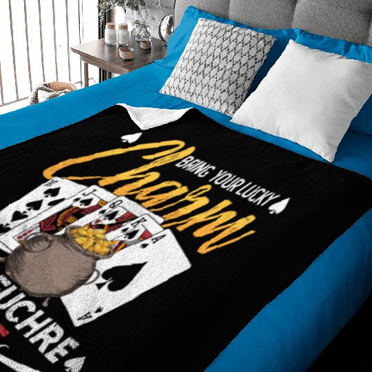 Euchre Bring Your Lucky Charm It's Board Game Baby Blankets