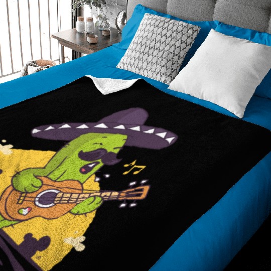 Mexican Mariachi Cactus Baby Blankets