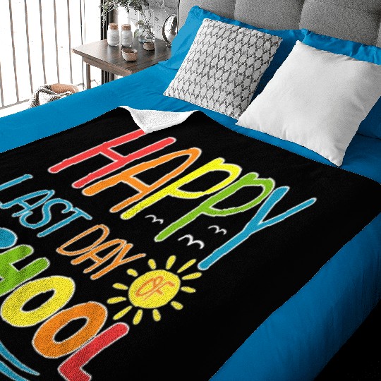 Happy Last Day Of School Teacher Student Baby Blankets