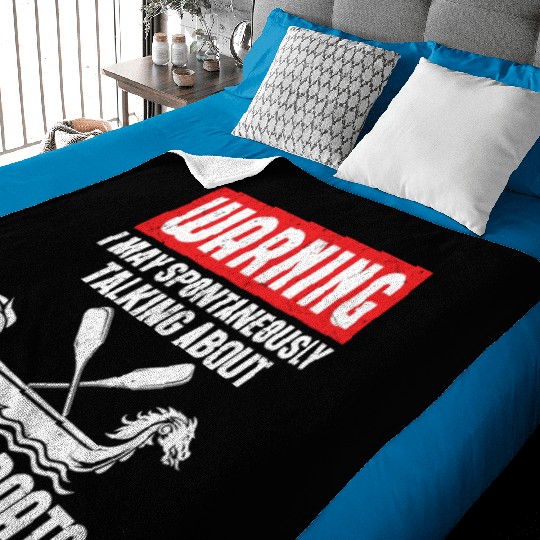 Funny Spontaneously Start Talking Dragon Boats Baby Blankets