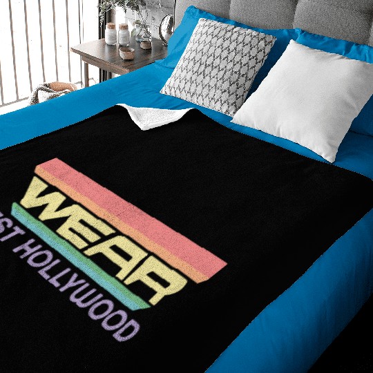 Wear West Hollywood Apparel with Vintage Rainbow Baby Blankets