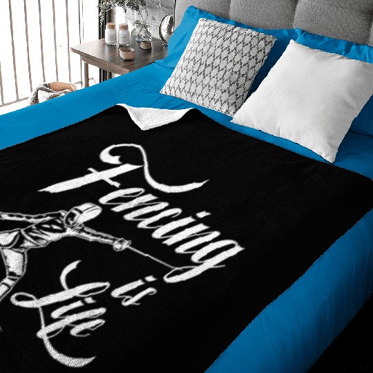 Fencing Is Life Baby Blankets