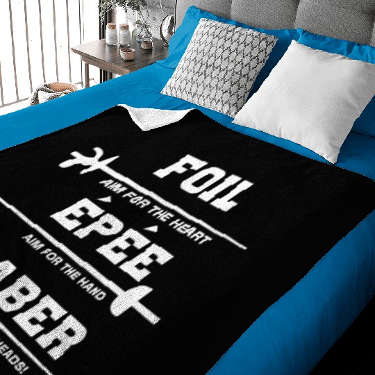 Fencing Foil Epée Saber Baby Blankets