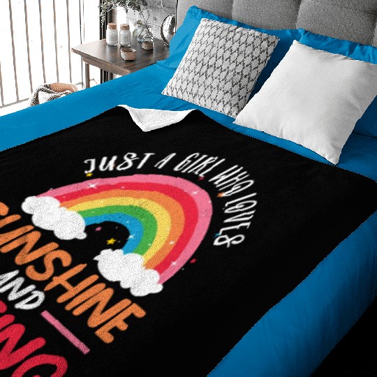 Just A Girl Who Loves Sunshine And Fencing Baby Blankets