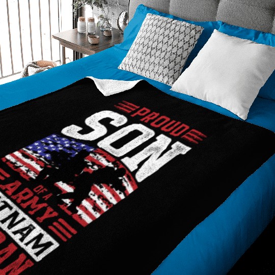 Proud Son Of A Army Vietnam Veteran Baby Blankets