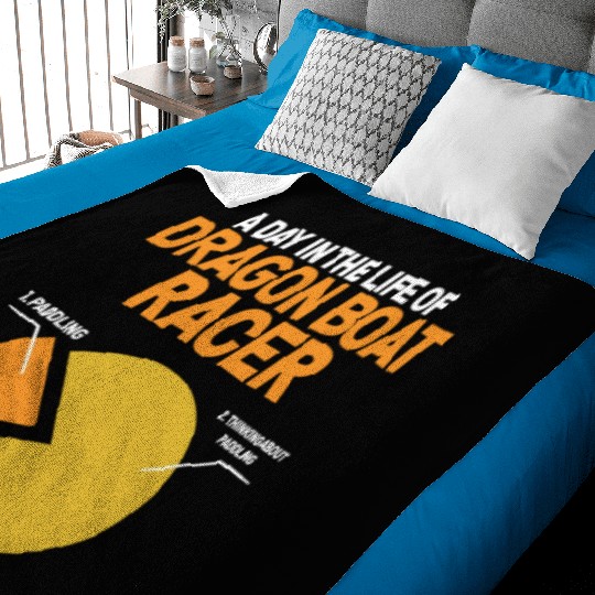 Funny Day Life Of Dragon Boat Racer Paddling Baby Blankets