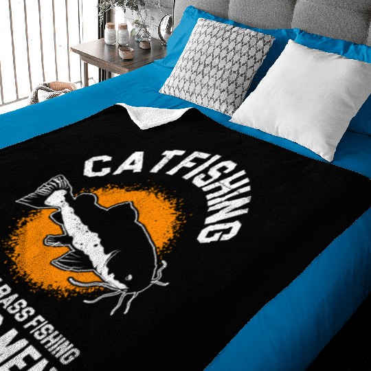 Catfishing is like Bass Fishing but for Men Baby Blankets