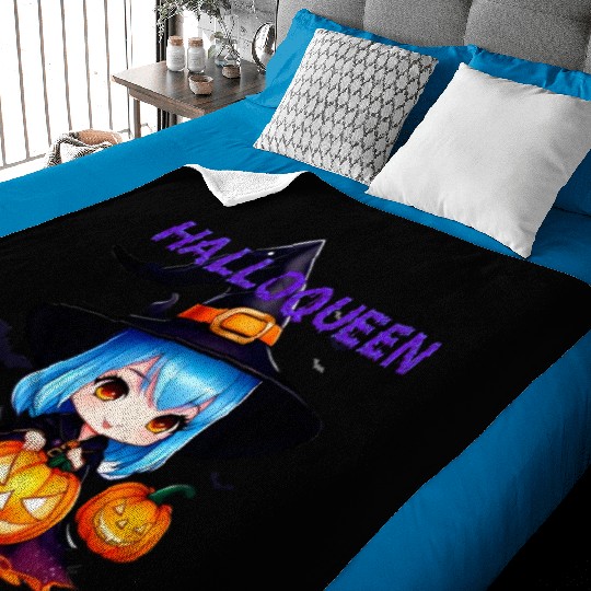 Hallo Light Blue Witch Baby Blankets