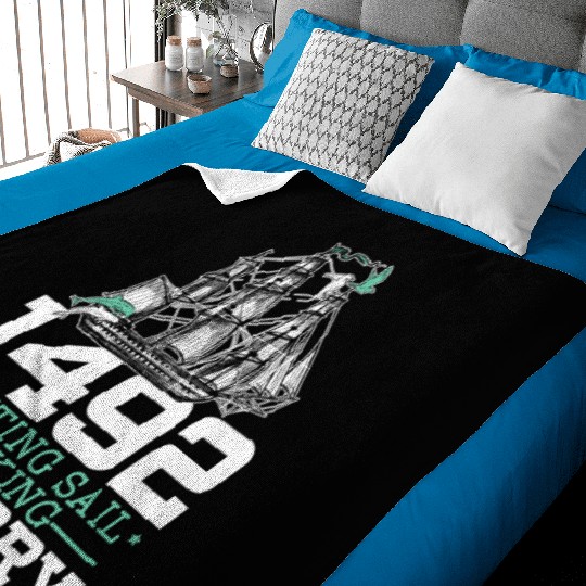 1492: Setting Sail Making History Columbus Day Baby Blankets