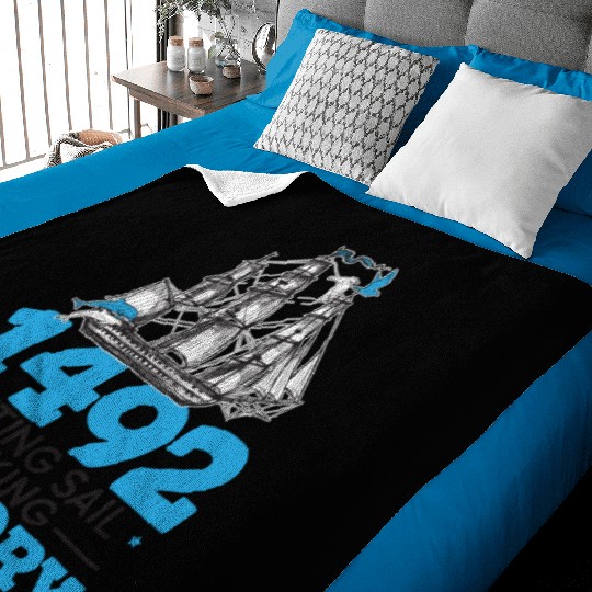 1492: Setting Sail Making History Columbus Day Baby Blankets