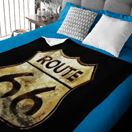 Route 66 trip with motorcycle Baby Blankets