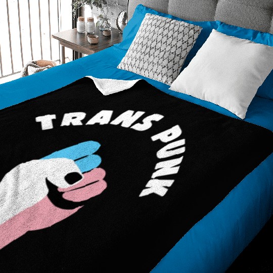 Trans Punk Transgender Pride Baby Blankets