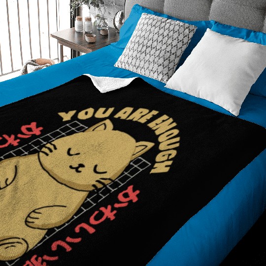 Cute Kawaii You are Enough Baby Blankets