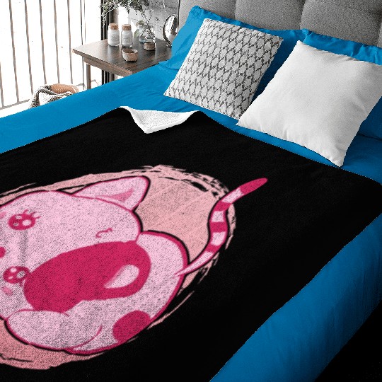 Cat lover pet gift kawaii cat Baby Blankets