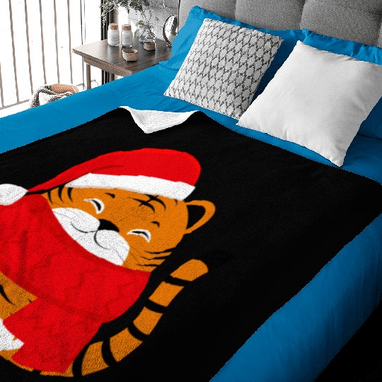Cute Winter Tiger Cub Baby Blankets