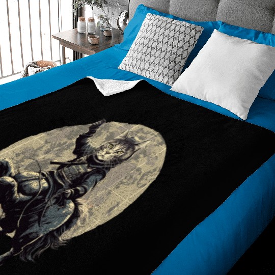 We ride at dawn! Cathorses! Baby Blankets