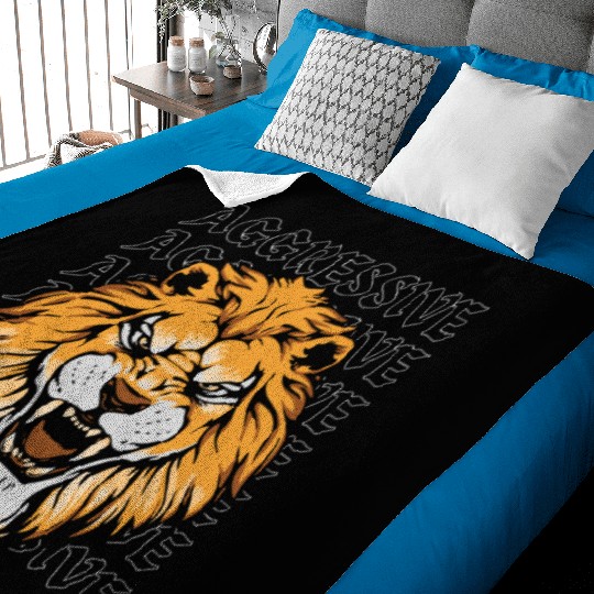 Lion, Motivational Workout Baby Blankets