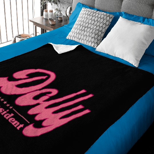 Dolly Parton For President Election Baby Blankets