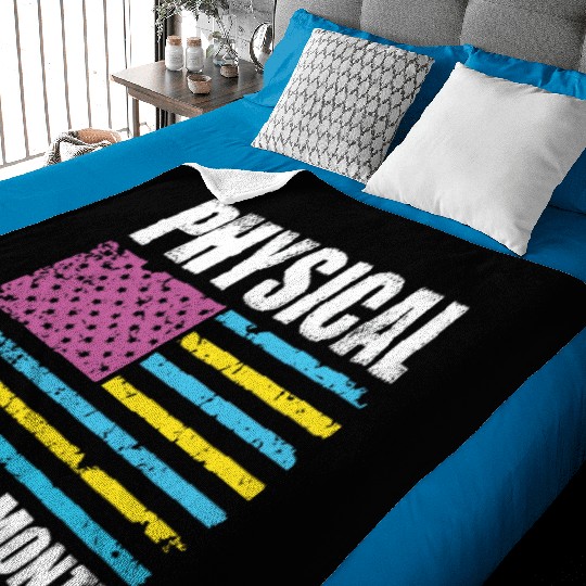 USA Flag PT PTA Physical Therapy Gift Physical Baby Blankets