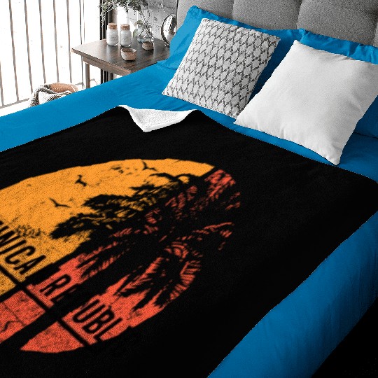 Artistic Dominican Republic Cool Palm Tree Baby Blankets