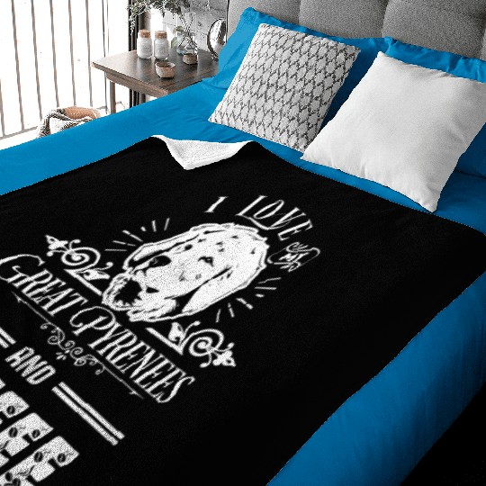 I Love My Great Pyrenees And Coffee Baby Blankets