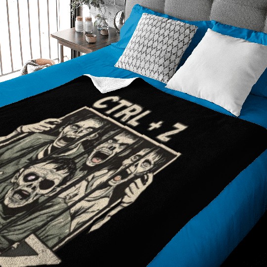 Ctrl z zombies for halloween gift Baby Blankets