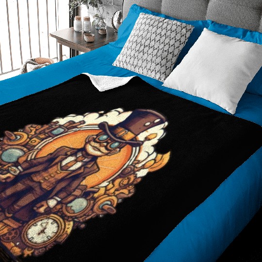 Steampunk Streetwear Baby Blankets