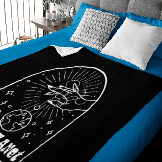 Boho Hand Strings Save The Planet Baby Blankets