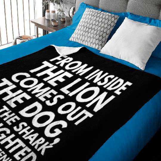 Dog inside lion Halloween Baby Blankets