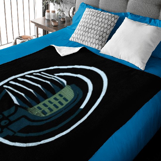 Radio microphone ringed planet Baby Blankets