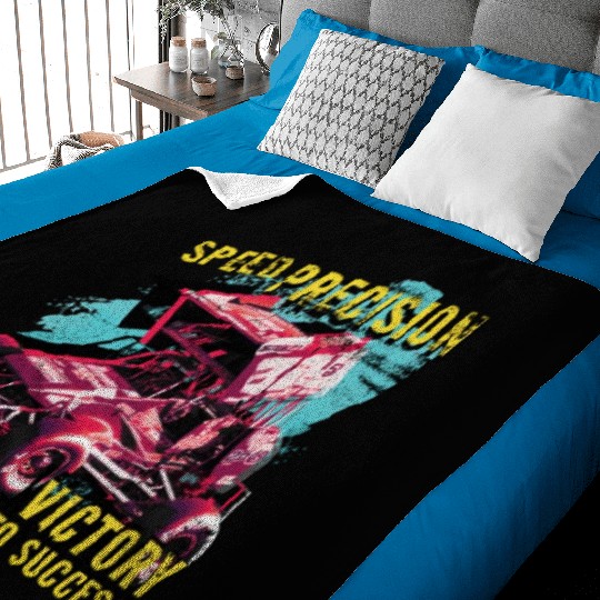 Sprint Car Mom Dirt Track Racing Racing Race Day Baby Blankets