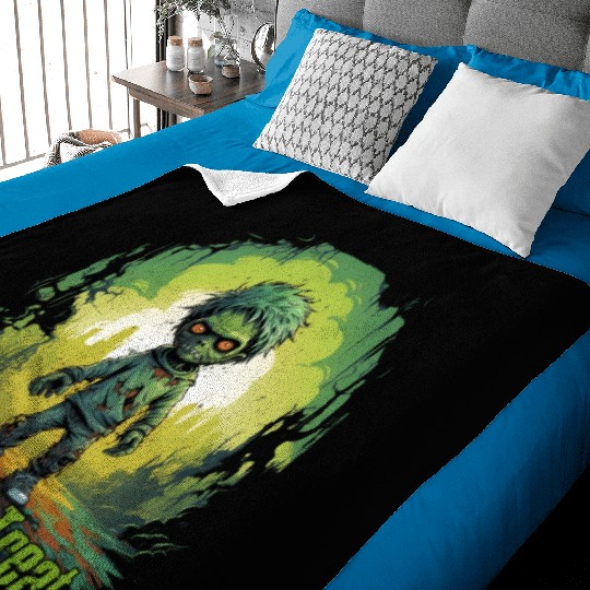 Zombie Halloween Creepy Child Trick or Treat Baby Blankets