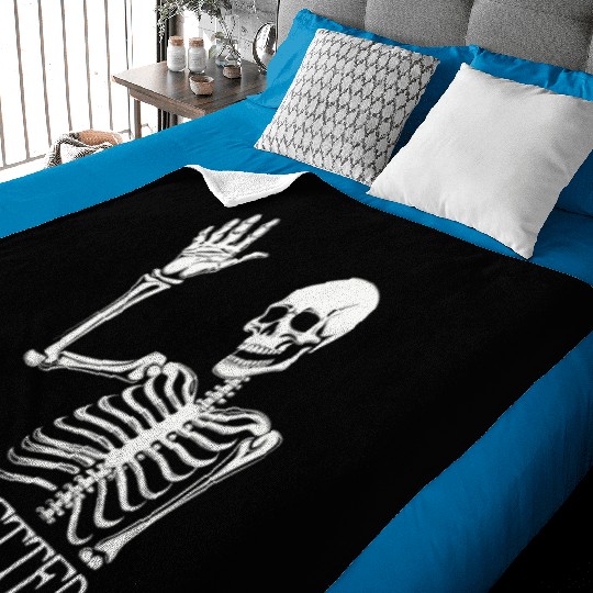 Funny Halloween Skull Baby Blankets | Sarcastic Dead Inside