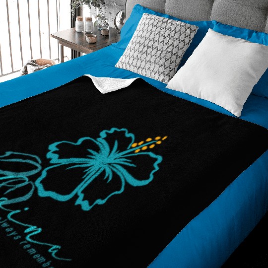 Blue Hibiscus: Lahaina - Always Remember Baby Blankets