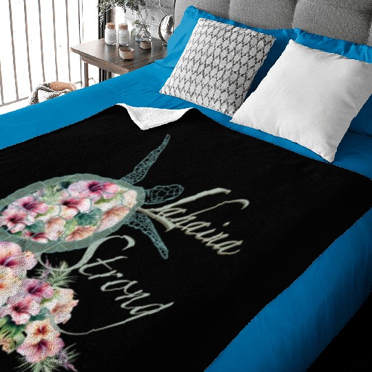 Lahaina Strong: Hibiscus and Sea Turtle Baby Blankets
