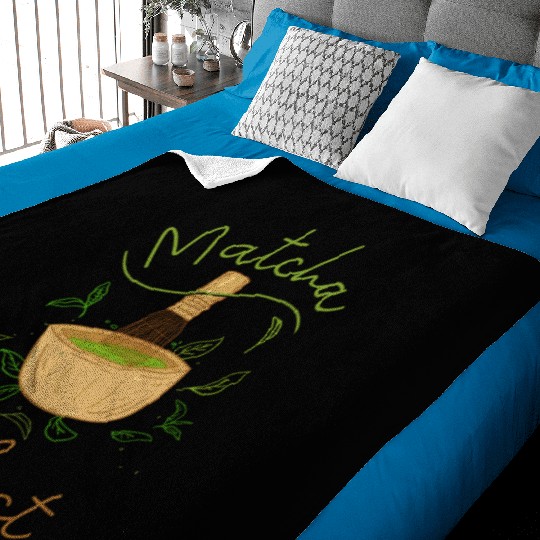 Green Tea Lover Japanese Matcha Latte Drink Matcha Baby Blankets
