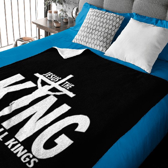 Love Jesus King Of All Kings Christian Christmas Baby Blankets