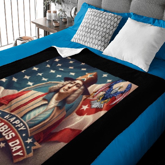 happy columbus day Baby Blankets