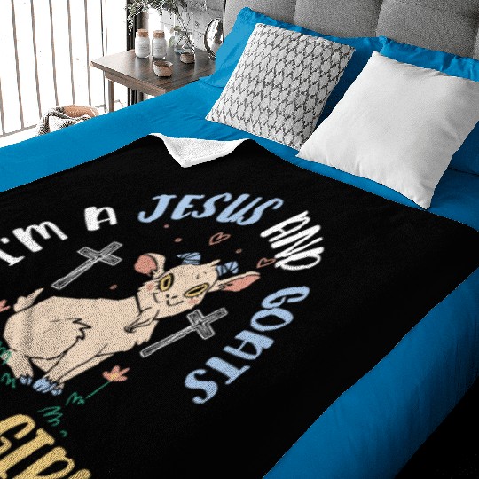 Goat Lover Kid Ranch Wool Farm Animal Farming Baby Blankets